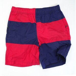 Jay-Z‎ Roc Nation Paper Planes Red Blue Swim Nylon Shorts Size L/XL